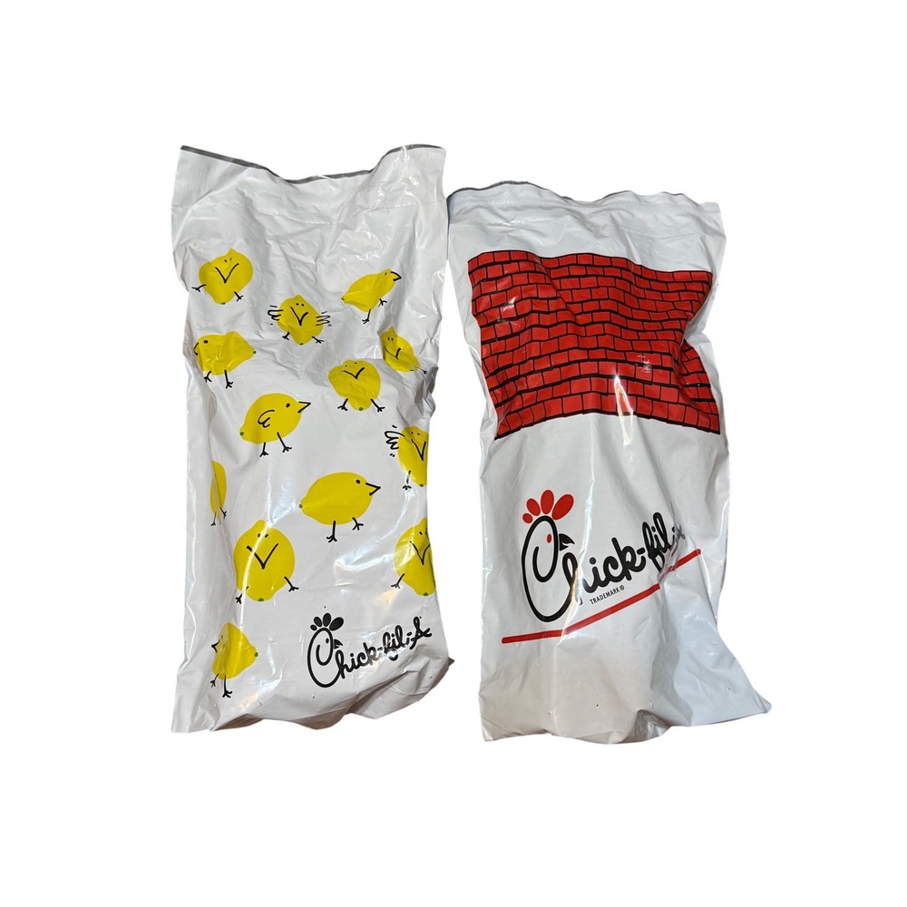 Chick Fil A Classic Cups 2 & 3 Chicks Brick Designs Collectable SEALED Lot of 2